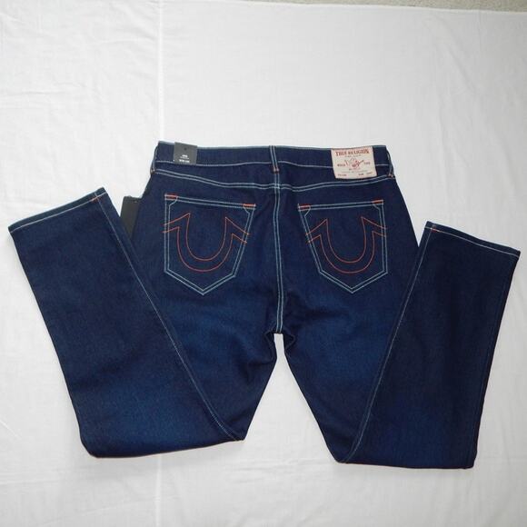 NWT True Religion Men’s GENO Relaxed SN Slim No Flap Dark Wash Jeans Size 36x32 - Picture 7 of 9